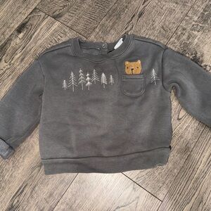 GAP Gray Kids Sweatshirt with Bear Detail